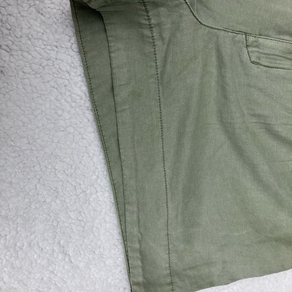 MSRP: $158 Joie Ladies Pleated Short Size XL Faded Cactus Cotton Linen Blend - Picture 5 of 8